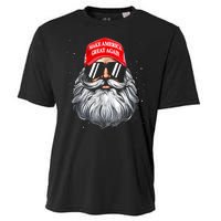 Make A Christmas Great Again Funny Xmas Trump Santa Pajamas Gift Cooling Performance Crew T-Shirt