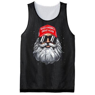 Make A Christmas Great Again Funny Xmas Trump Santa Pajamas Gift Mesh Reversible Basketball Jersey Tank