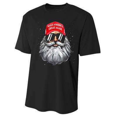 Make A Christmas Great Again Funny Xmas Trump Santa Pajamas Gift Performance Sprint T-Shirt