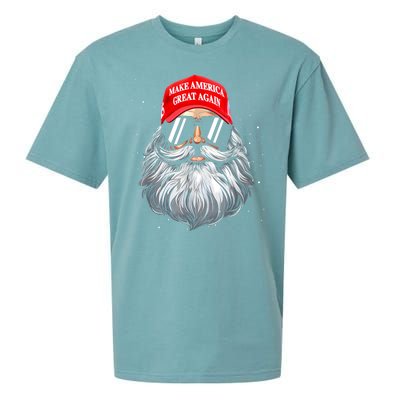 Make A Christmas Great Again Funny Xmas Trump Santa Pajamas Gift Sueded Cloud Jersey T-Shirt