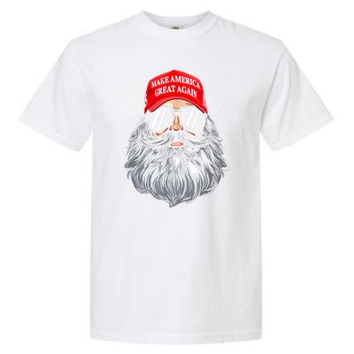 Make A Christmas Great Again Funny Xmas Trump Santa Pajamas Gift Garment-Dyed Heavyweight T-Shirt