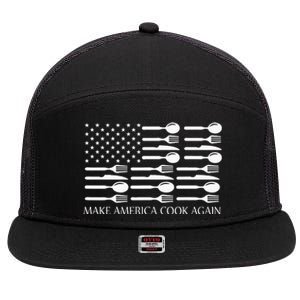 Make America Cook Again Cooking Chef 7 Panel Mesh Trucker Snapback Hat