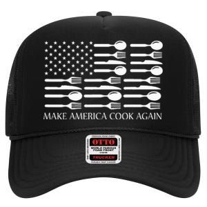 Make America Cook Again Cooking Chef High Crown Mesh Back Trucker Hat