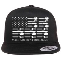 Make America Cook Again Cooking Chef Flat Bill Trucker Hat