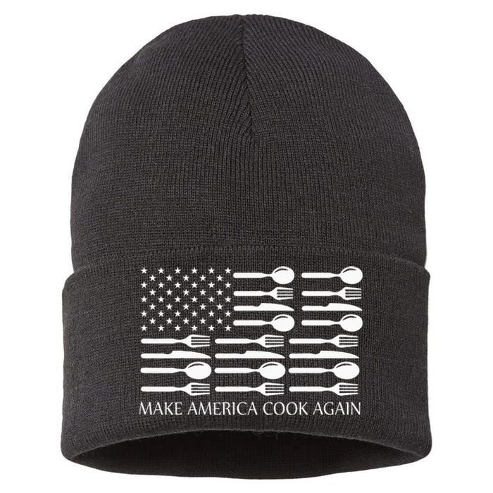 Make America Cook Again Cooking Chef Sustainable Knit Beanie