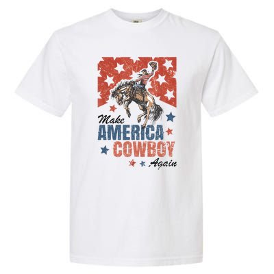 Make America Cowgirl Cowboy Again Western 4th Of July Garment-Dyed Heavyweight T-Shirt