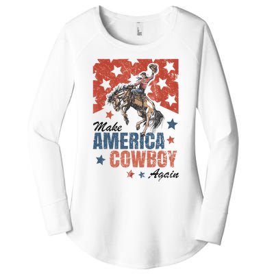 Make America Cowgirl Cowboy Again Western 4th Of July Women's Perfect Tri Tunic Long Sleeve Shirt