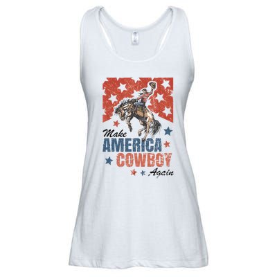 Make America Cowgirl Cowboy Again Western 4th Of July Ladies Essential Flowy Tank