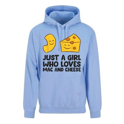 Macaroni And Cheese Just A Girl Who Loves Mac And Cheese Unisex Surf Hoodie