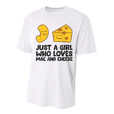 Macaroni And Cheese Just A Girl Who Loves Mac And Cheese Performance Sprint T-Shirt