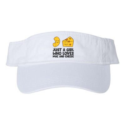 Macaroni And Cheese Just A Girl Who Loves Mac And Cheese Valucap Bio-Washed Visor