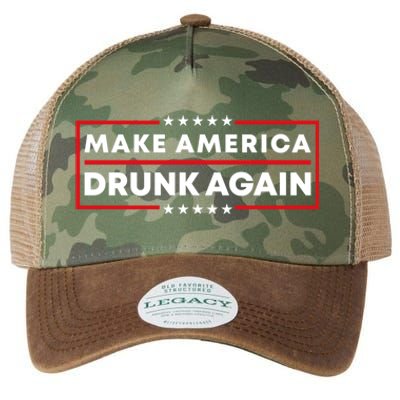 Make America Drunk Again Patriotic 4th Of July Beer Ing Meaningful Gift Legacy Tie Dye Trucker Hat