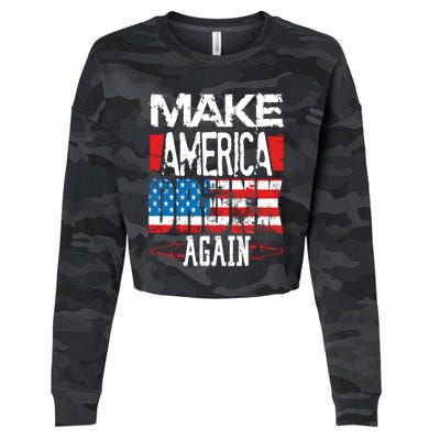 Make America Drunk Again Meaningful Gift Cropped Pullover Crew