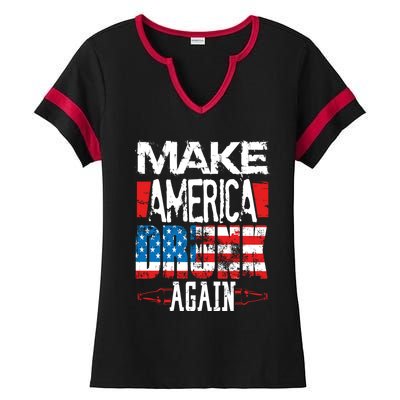 Make America Drunk Again Meaningful Gift Ladies Halftime Notch Neck Tee