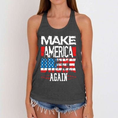 Make America Drunk Again Meaningful Gift Women's Knotted Racerback Tank