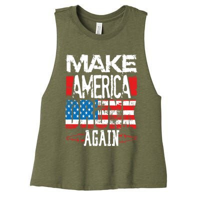 Make America Drunk Again Meaningful Gift Women's Racerback Cropped Tank