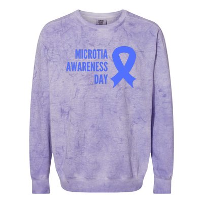 Microtia Awareness Day Colorblast Crewneck Sweatshirt