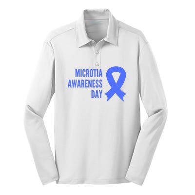 Microtia Awareness Day Silk Touch Performance Long Sleeve Polo