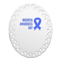 Microtia Awareness Day Ceramic Oval Ornament