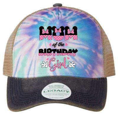 Mom And Dad Birthday Girl Mouse Family Matching Legacy Tie Dye Trucker Hat