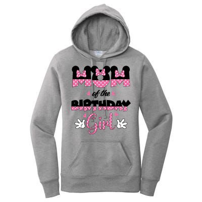 Mom And Dad Birthday Girl Mouse Family Matching Women's Pullover Hoodie