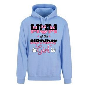 Mom And Dad Birthday Girl Mouse Family Matching Unisex Surf Hoodie