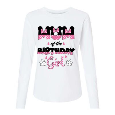 Mom And Dad Birthday Girl Mouse Family Matching Womens Cotton Relaxed Long Sleeve T-Shirt