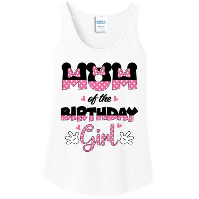 Mom And Dad Birthday Girl Mouse Family Matching Ladies Essential Tank