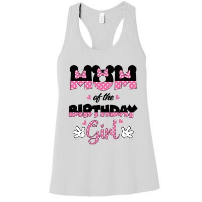 Mom And Dad Birthday Girl Mouse Family Matching Women's Racerback Tank