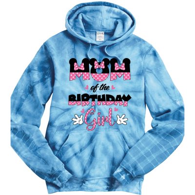 Mom And Dad Birthday Girl Mouse Family Matching Tie Dye Hoodie