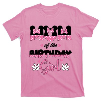 Mom And Dad Birthday Girl Mouse Family Matching T-Shirt