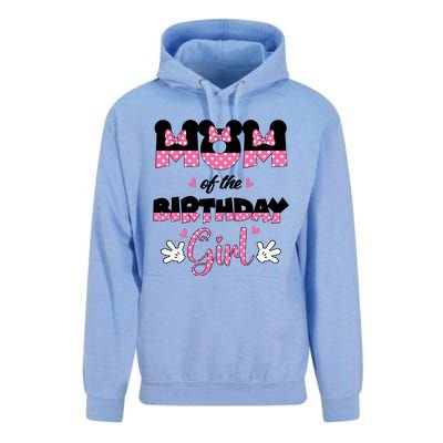 Mom And Dad Birthday Girl Mouse Family Matching Unisex Surf Hoodie