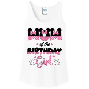 Mom And Dad Birthday Girl Mouse Family Matching Ladies Essential Tank