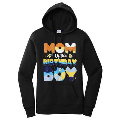 Mom And Dad Birthday Boy Dog Family Matching Women's Pullover Hoodie