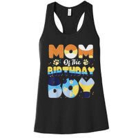 Mom And Dad Birthday Boy Dog Family Matching Women's Racerback Tank