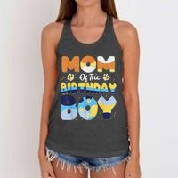 Mom And Dad Birthday Boy Dog Family Matching Women's Knotted Racerback Tank