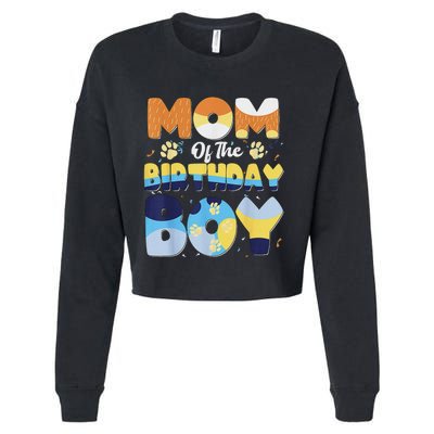 Mom And Dad Birthday Boy Dog Family Matching Cropped Pullover Crew