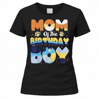 Mom And Dad Birthday Boy Dog Family Matching Women's T-Shirt