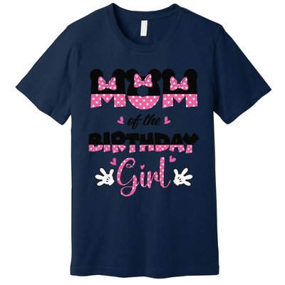 Mom And Dad Birthday Girl Mouse Family Matching Premium T-Shirt