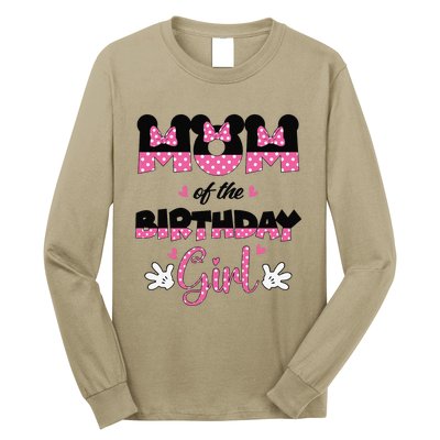 Mom And Dad Birthday Girl Mouse Family Matching Long Sleeve Shirt