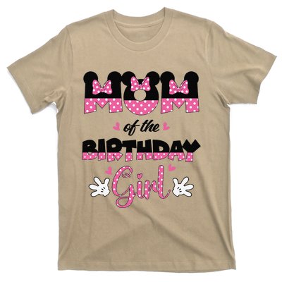 Mom And Dad Birthday Girl Mouse Family Matching T-Shirt