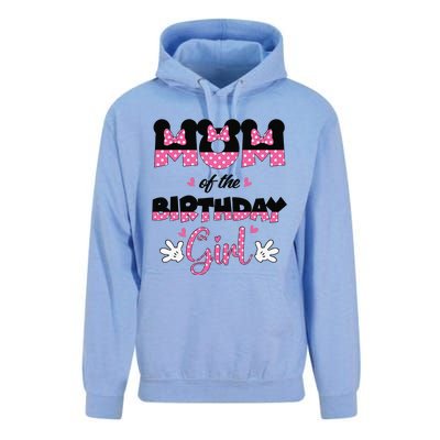 Mom And Dad Birthday Girl Mouse Family Matching Unisex Surf Hoodie