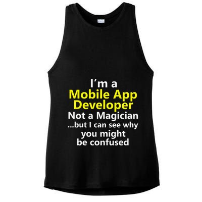 Mobile App Developer Ux Ui Design Web Job Title Career Ladies PosiCharge Tri-Blend Wicking Tank