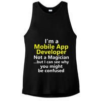 Mobile App Developer Ux Ui Design Web Job Title Career Ladies PosiCharge Tri-Blend Wicking Tank