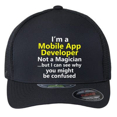 Mobile App Developer Ux Ui Design Web Job Title Career Flexfit Unipanel Trucker Cap