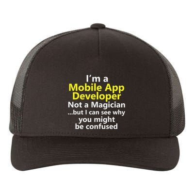 Mobile App Developer Ux Ui Design Web Job Title Career Yupoong Adult 5-Panel Trucker Hat