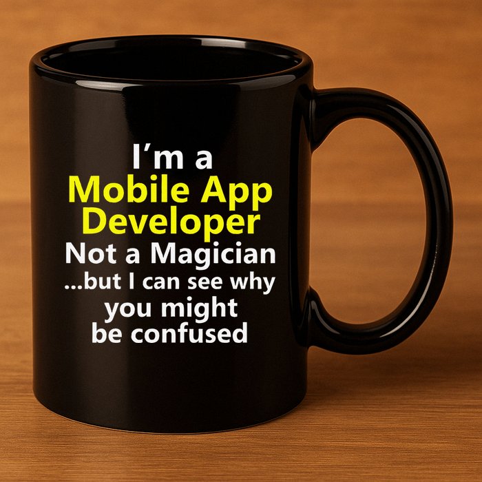 Mobile App Developer Ux Ui Design Web Job Title Career 11oz C Handle Ceramic Mug