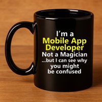 Mobile App Developer Ux Ui Design Web Job Title Career 11oz C Handle Ceramic Mug