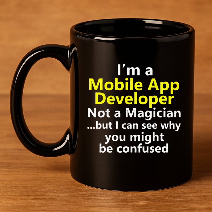 Mobile App Developer Ux Ui Design Web Job Title Career 11oz C Handle Ceramic Mug
