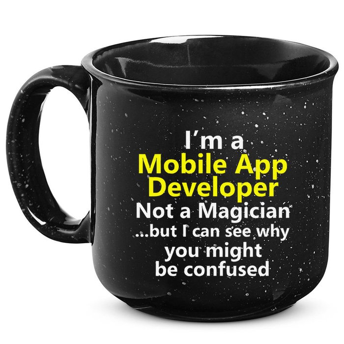 Mobile App Developer Ux Ui Design Web Job Title Career 15oz Campfire Ceramic Mug